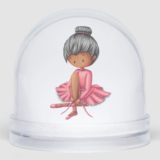 Cute Black Girl Ballet Dancer Pink Tutu (Anverso)