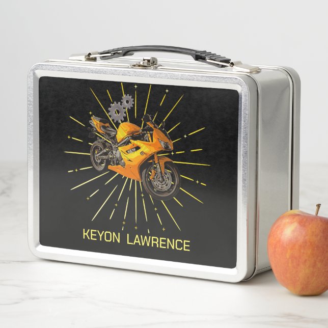 Cute Black & Yellow Boys Motocicleta Metalizado Lu (In situ)