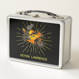 Cute Black & Yellow Boys Motocicleta Metalizado Lu