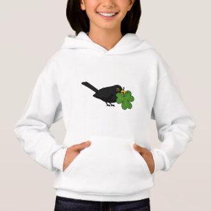 Cute Blackbird con Shamrock Clover Personalizado