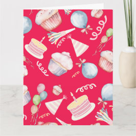 Cute Blank Cumpleaños Tarjeta de felicitación pleg