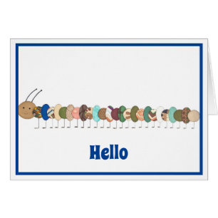Cute Blank Notecard-Caterpillar #1-Personalízalo!