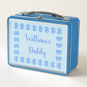 Cute Blue Baby Boy Bunny Pies de Pascua Personaliz