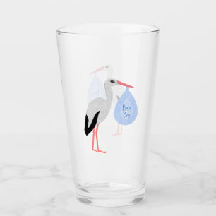 Cute Blue Baby Boy Stork