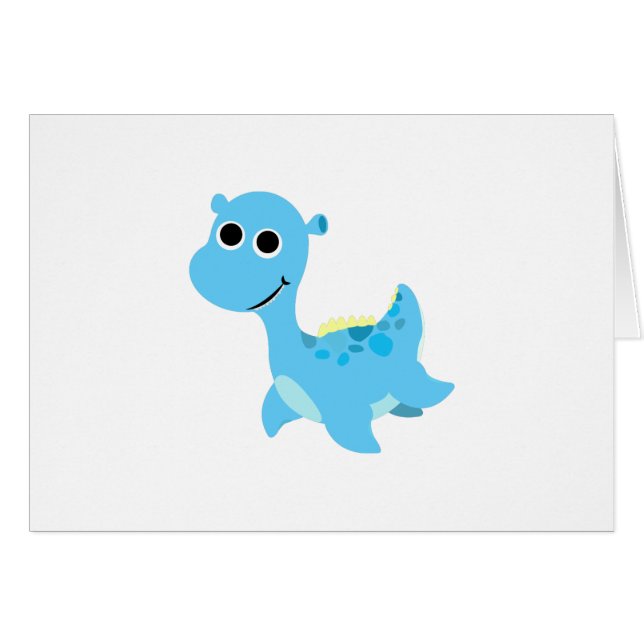 Cute Blue Nessie (Anverso (Horizontal))