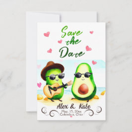 Cute Boda de aguacate Salva la Invitación de fecha
