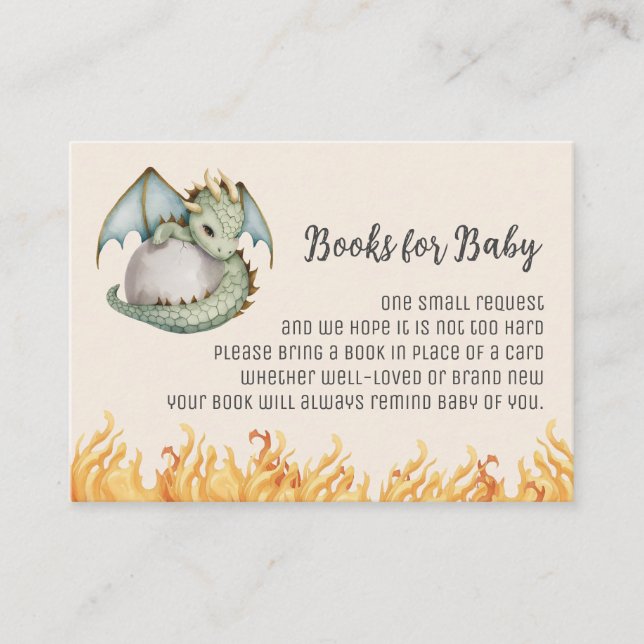 Cute Boho Dragon Egoks Books para la tarjeta de so (Anverso)