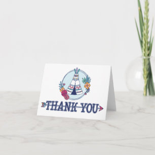 Cute Boho Tribal Gracias Tarjeta