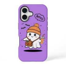 Cute Boo Fantasma Chica Funda para iPhone 16 – Kaw