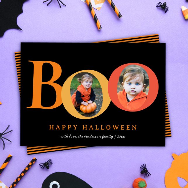 Cute BOO Halloween 2 Dos tarjetas de vacaciones fo (Subido por el creador)