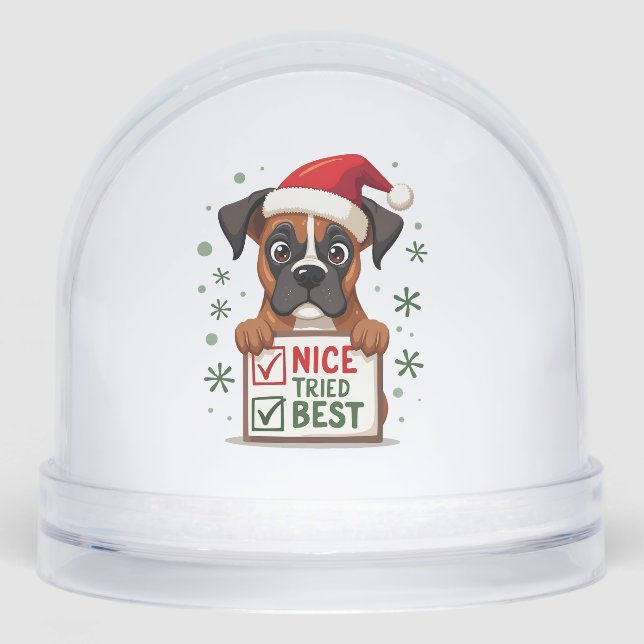 Cute Boxer dog Dog Christmas Nice Tried my Best  ( (Anverso)