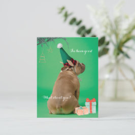 Cute Boxer Dog Navidades he sido buena postal