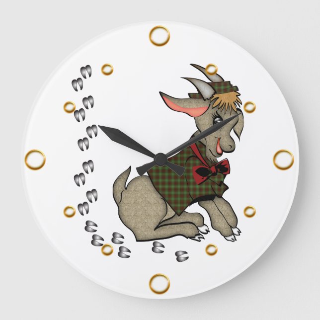 Cute Boy Goat Personalizado reloj de pared (Anverso)