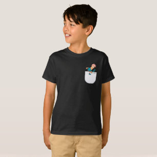 Cute Boy Searching I Vector Pocket Design Camiseta