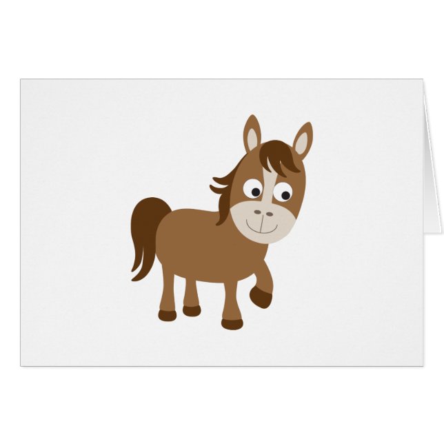 Cute Brown Horse (Anverso (Horizontal))