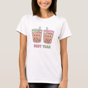 Cute Bubble Tea Mejores Tés Camiseta de la Mejor A