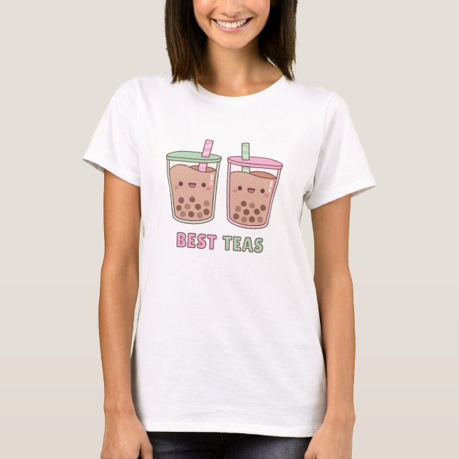 Cute Bubble Tea Mejores Tés Camiseta de la Mejor A (Anverso)