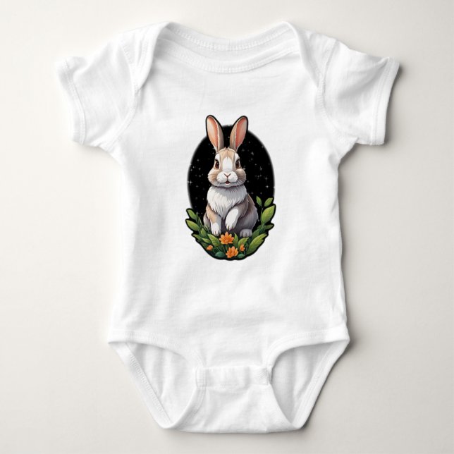 Cute Bunny Baby Jersey Bodysuit (Anverso)