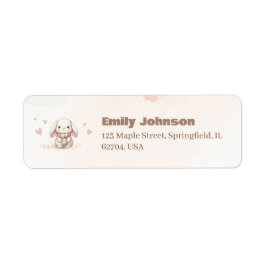 Cute bunny baby shower  Etiqueta de remitente
