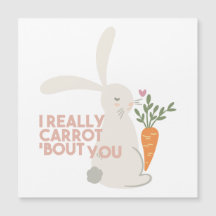 Cute Bunny Carrot Pun - De Verdad Te Arrepito