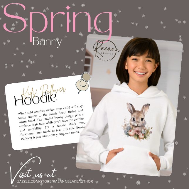 Cute Bunny Children's Pullover Hoodie (Subido por el creador)