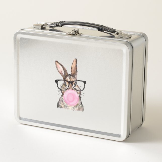 Cute Bunny Glasses Bubblegum Easter Day Girls Kids (Anverso)