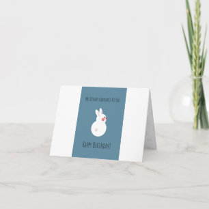 Cute Bunny plegado tarjeta de cumpleaños para niño