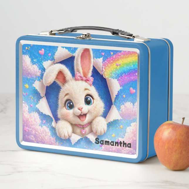 Cute Bunny Rainbow Breaking Through  (In situ)