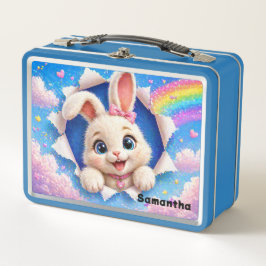 Cute Bunny Rainbow Breaking Through 