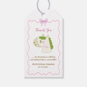 Cute Caballo Rosa Etiqueta Personalizada de Agrade
