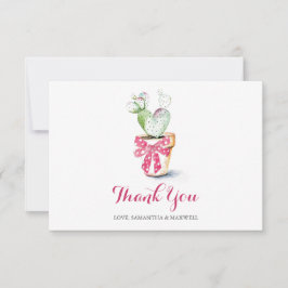 Cute Cactus Watercolor Tarjeta de agradecimiento d