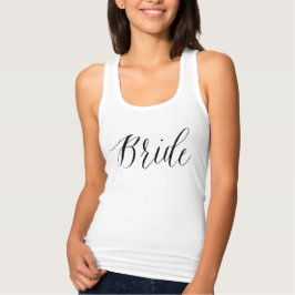 Cute caligrafía novia Tank Top para soltera