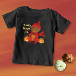 Cute Camisa de niño pequeño con Oso Marrón y Calab