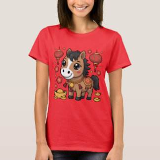 Cute Camiseta de Caballo de Año Nuevo Chino | Año