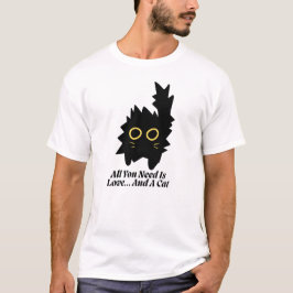 Cute Camiseta de cita de amante de gato – Amor y u