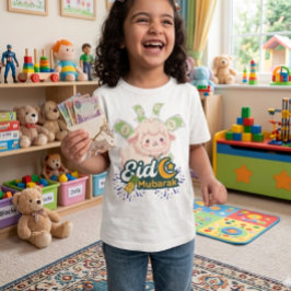 Cute Camiseta de Eid Mubarak de oveja colorida par