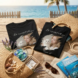 Cute camiseta de gato "La vida es perfecta contigo