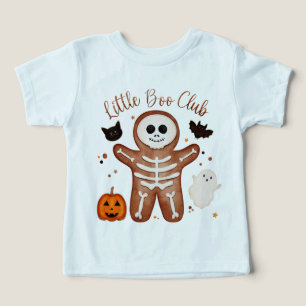 Cute camiseta de Halloween de esqueleto de pan de