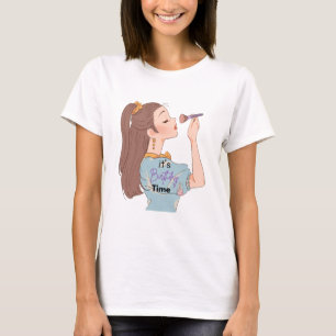 Cute Camiseta de Mujer de Dibujos Animados de Mejo