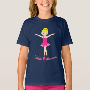 Cute camiseta de niña bailarina con tutú rosa
