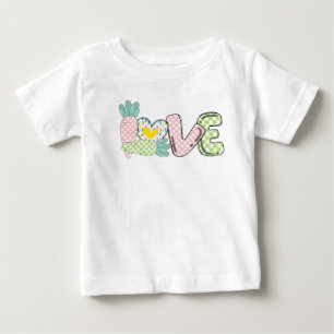 Cute Camiseta de Pascua de bebé pastel amor 1er