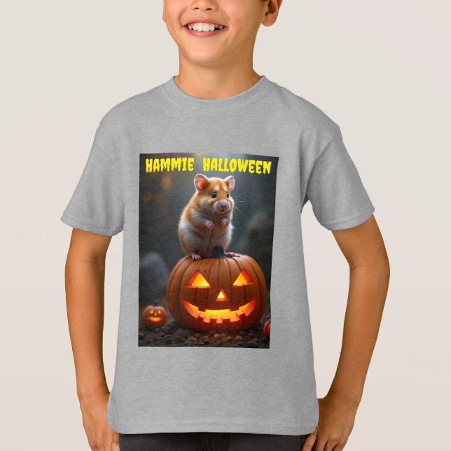 Cute Camiseta Infantil Hammie Halloween (Anverso)
