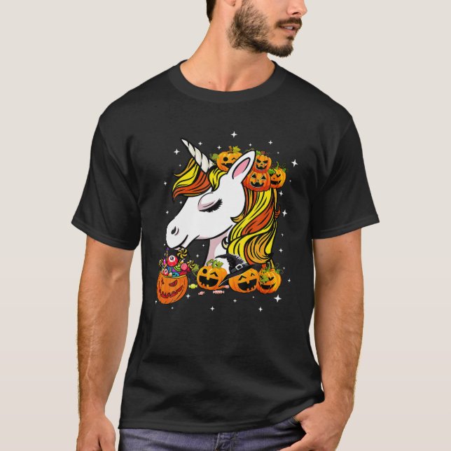 Cute Candy Corn Unicorn Top (Anverso)