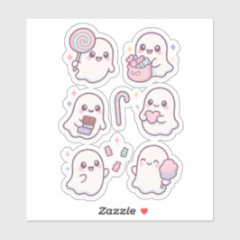 Cute Candy Ghosts Kawaii Pegatina Pack