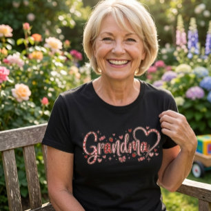 Cute, caprichosa y cálida camiseta de abuela