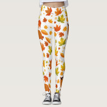 Cute Capybara y Autumn deja leggings