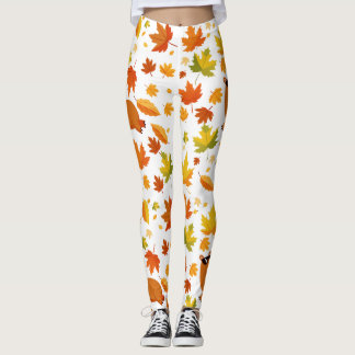 Cute Capybara y Autumn deja leggings