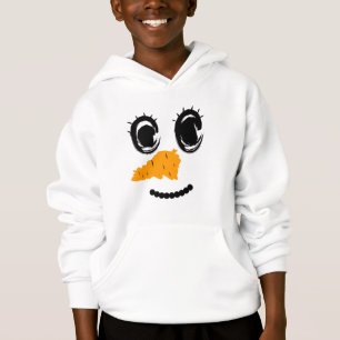 Cute cara de muñeco de nieve – Pincelada mínima de
