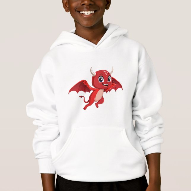 Cute cartoon flying devil (Anverso)