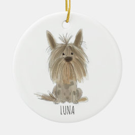 Cute Cartoon Perro Ornamento de Navidad